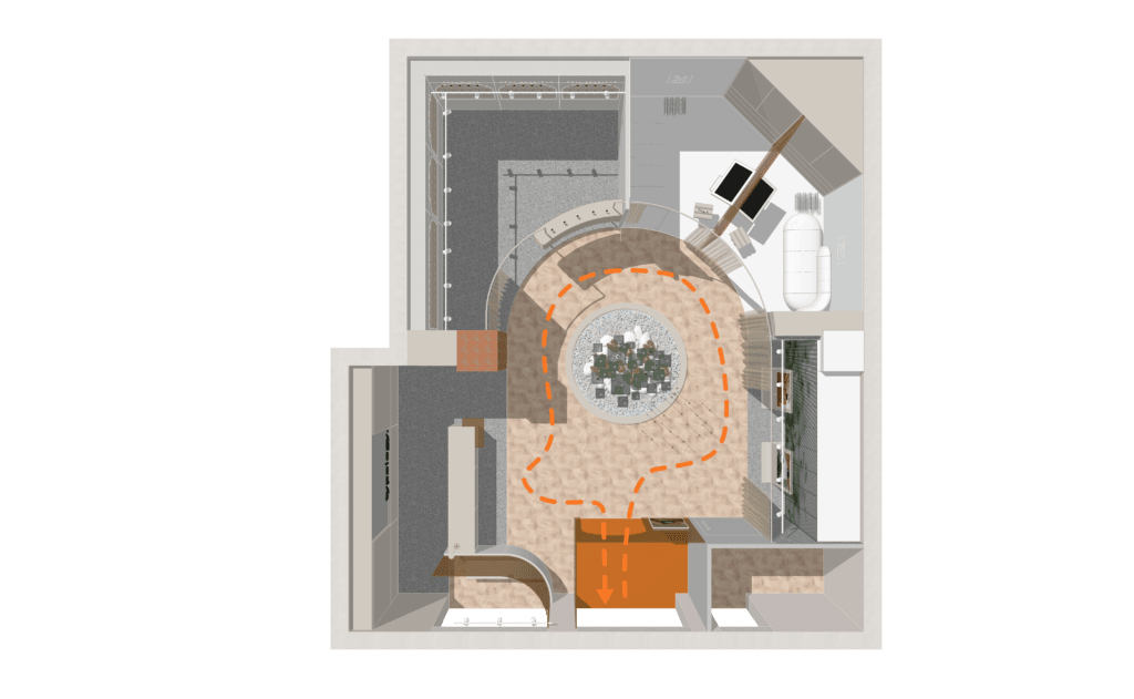 Circulation Rénovation Concept Store Typology
