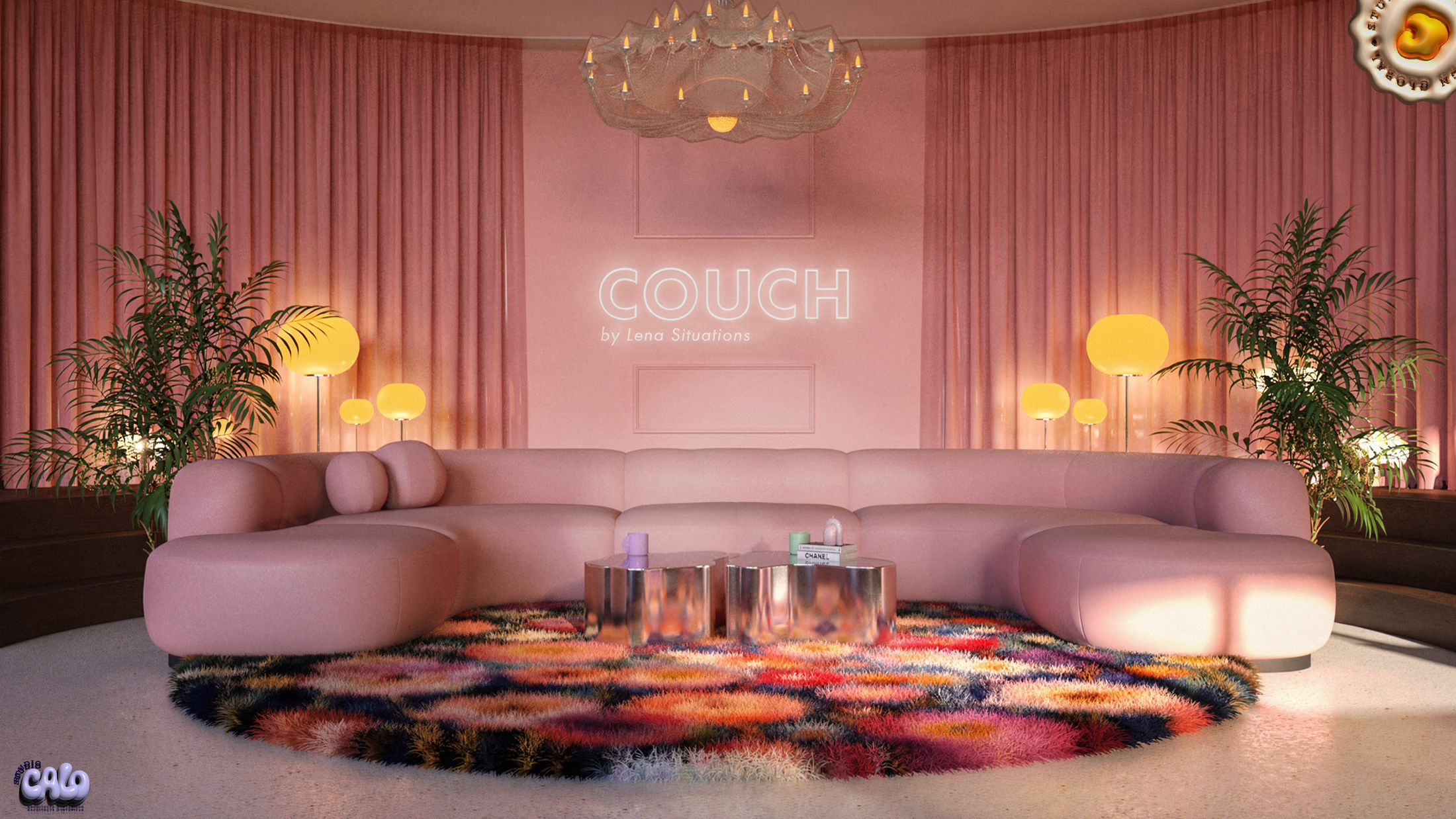 Expérience immersive pour le set design du podcast Couch de Lena Situations